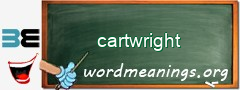 WordMeaning blackboard for cartwright